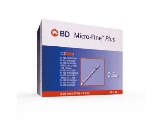 BD Micro-Fine Plus U-100 insülin Enjektörü  0.5 ml